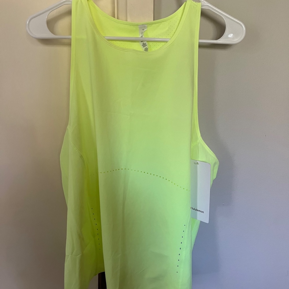 Swift Ventilated Racerback Running Tank Green